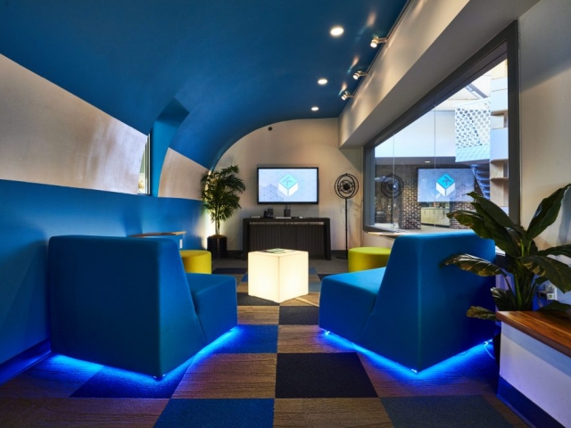 Photo of the interior of the Kinetic Think Tank.